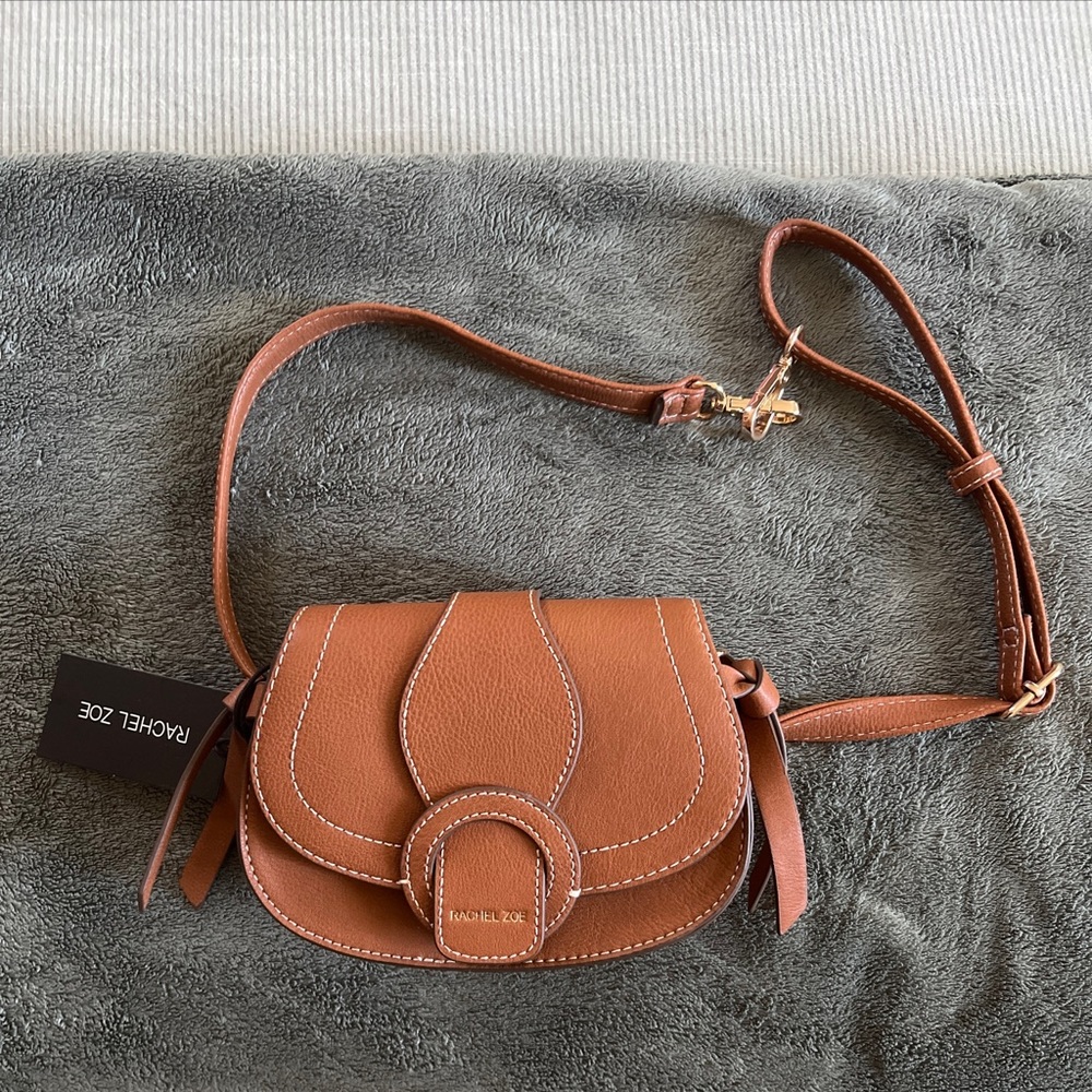 Rachel Zoe Brown Edessi Vegan Leather Crossbody Belt Bag